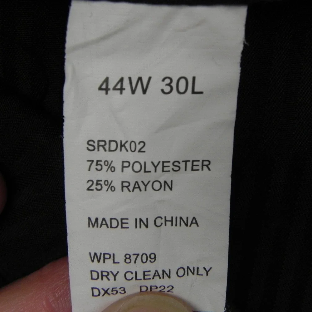 Dockers Mens Dress Pants 44W 30L Dark Brown Flat Front SRDK02 Polyester Rayon